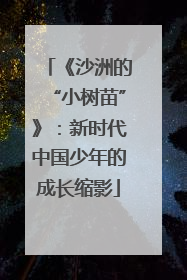 《沙洲的“小树苗”》：新时代中国少年的成长缩影