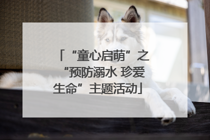 “童心启萌”之“预防溺水 珍爱生命”主题活动