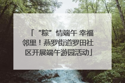 “粽”情端午 幸福邻里！燕罗街道罗田社区开展端午游园活动