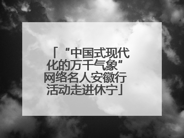 “中国式现代化的万千气象”网络名人安徽行活动走进休宁