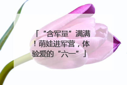 “含军量”满满！萌娃进军营，体验爱的“六一”