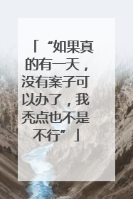 “如果真的有一天，没有案子可以办了，我秃点也不是不行”