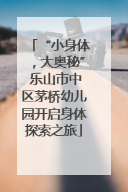 “小身体，大奥秘” 乐山市中区茅桥幼儿园开启身体探索之旅