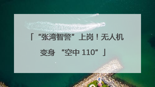 “张湾智警”上岗！无人机变身 “空中 110”
