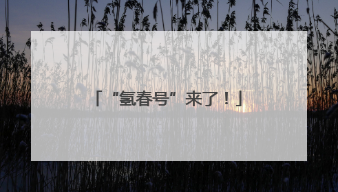 “氢春号”来了！