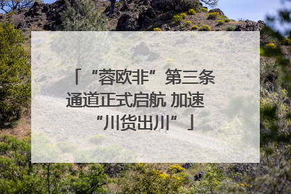 “蓉欧非”第三条通道正式启航 加速“川货出川”