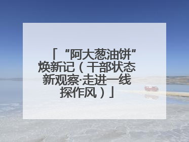 “阿大葱油饼”焕新记（干部状态新观察·走进一线探作风）