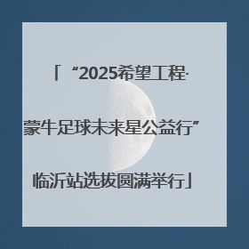 “2025希望工程·蒙牛足球未来星公益行”临沂站选拔圆满举行