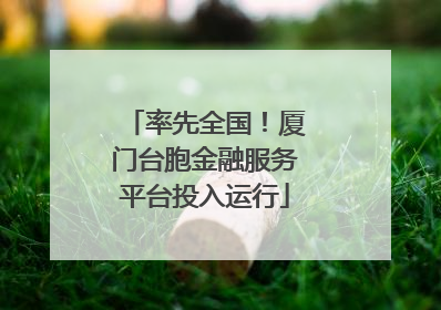 率先全国！厦门台胞金融服务平台投入运行