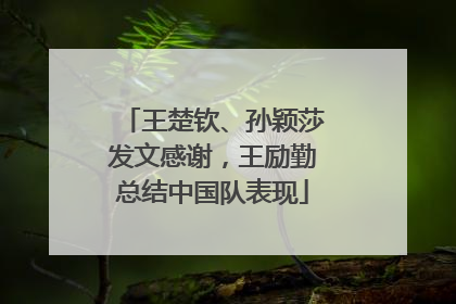 王楚钦、孙颖莎发文感谢，王励勤总结中国队表现