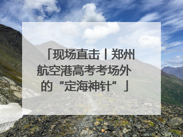 现场直击丨郑州航空港高考考场外的“定海神针”