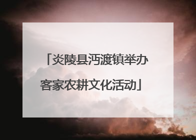 炎陵县沔渡镇举办客家农耕文化活动
