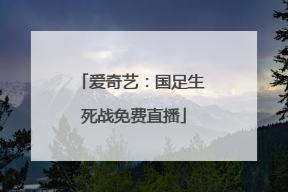爱奇艺：国足生死战免费直播