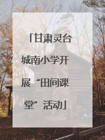 甘肃灵台城南小学开展“田间课堂”活动