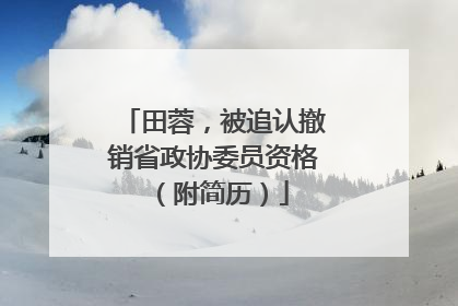 田蓉，被追认撤销省政协委员资格（附简历）