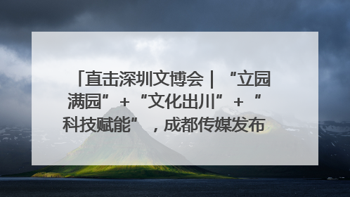 直击深圳文博会｜“立园满园”+“文化出川”+“科技赋能”，成都传媒发布三大文创领域合作清单