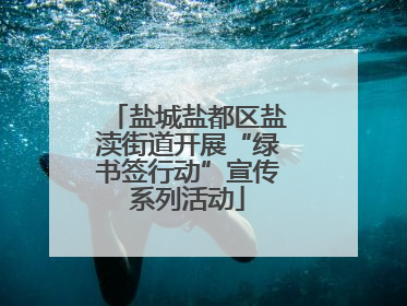 盐城盐都区盐渎街道开展“绿书签行动”宣传系列活动