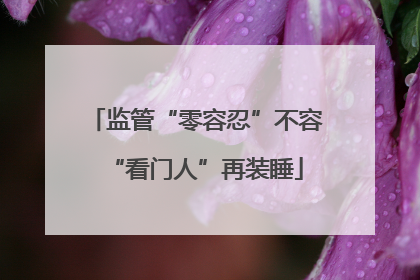监管“零容忍”不容“看门人”再装睡