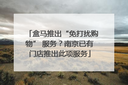 盒马推出“免打扰购物” 服务？南京已有门店推出此项服务