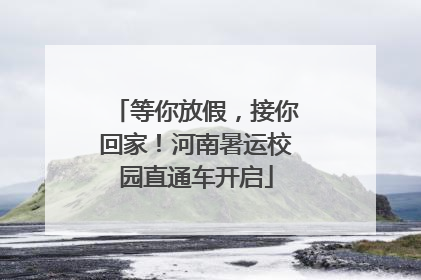 等你放假，接你回家！河南暑运校园直通车开启