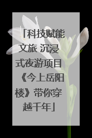科技赋能文旅 沉浸式夜游项目《今上岳阳楼》带你穿越千年