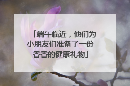 端午临近，他们为小朋友们准备了一份香香的健康礼物