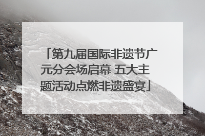 第九届国际非遗节广元分会场启幕 五大主题活动点燃非遗盛宴