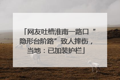 网友吐槽淮南一路口“隐形台阶路”致人摔伤，当地：已加装护栏