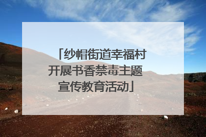 纱帽街道幸福村开展书香禁毒主题宣传教育活动