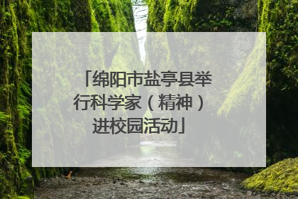 绵阳市盐亭县举行科学家（精神）进校园活动