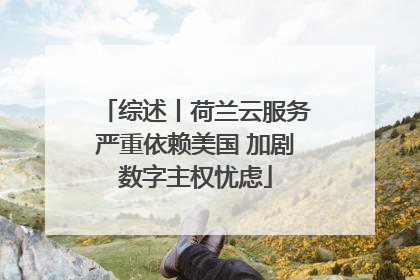 综述丨荷兰云服务严重依赖美国 加剧数字主权忧虑
