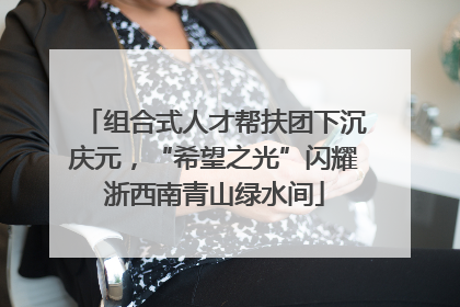 组合式人才帮扶团下沉庆元，“希望之光”闪耀浙西南青山绿水间