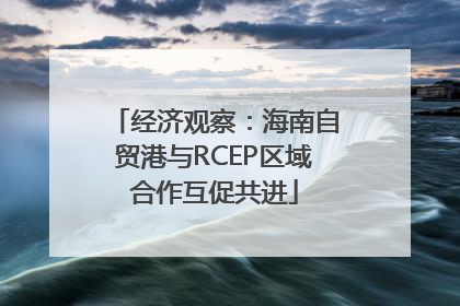 经济观察：海南自贸港与RCEP区域合作互促共进