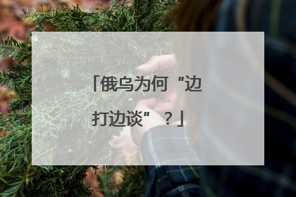 俄乌为何“边打边谈”？