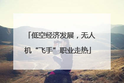 低空经济发展，无人机“飞手”职业走热