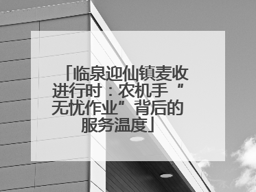 临泉迎仙镇麦收进行时：农机手“无忧作业”背后的服务温度