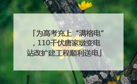 为高考充上“满格电”，110千伏唐家墩变电站改扩建工程顺利送电