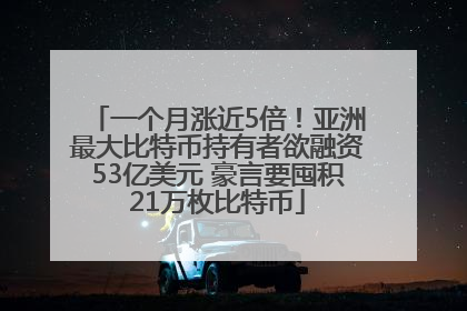 一个月涨近5倍！亚洲最大比特币持有者欲融资53亿美元 豪言要囤积21万枚比特币