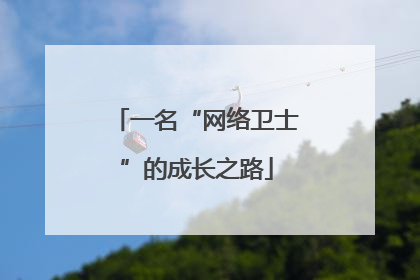 一名“网络卫士”的成长之路