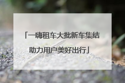 一嗨租车大批新车集结 助力用户美好出行