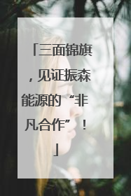 三面锦旗，见证振森能源的“非凡合作”！