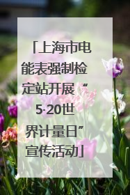 上海市电能表强制检定站开展“5·20世界计量日”宣传活动