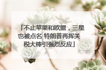 不止苹果和欧盟，三星也被点名 特朗普再挥关税大棒引强烈反应