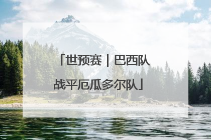 世预赛｜巴西队战平厄瓜多尔队