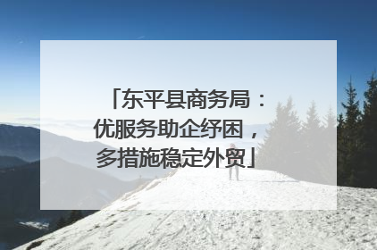 东平县商务局：优服务助企纾困，多措施稳定外贸