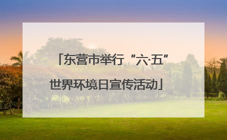 东营市举行“六·五”世界环境日宣传活动