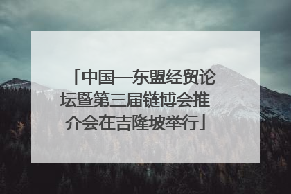 中国—东盟经贸论坛暨第三届链博会推介会在吉隆坡举行