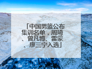 中国男篮公布集训名单，周琦、曾凡博、雷蒙、廖三宁入选