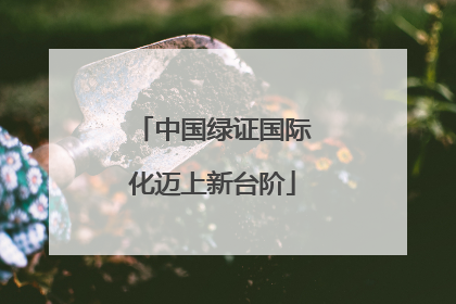 中国绿证国际化迈上新台阶