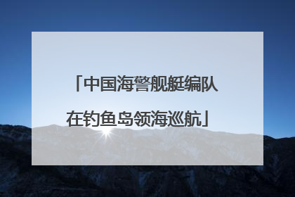 中国海警舰艇编队在钓鱼岛领海巡航
